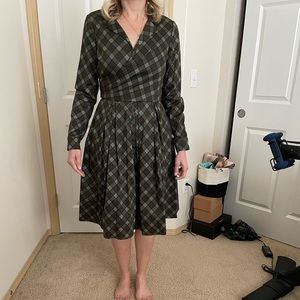 Girl Meets Glam green plaid dress